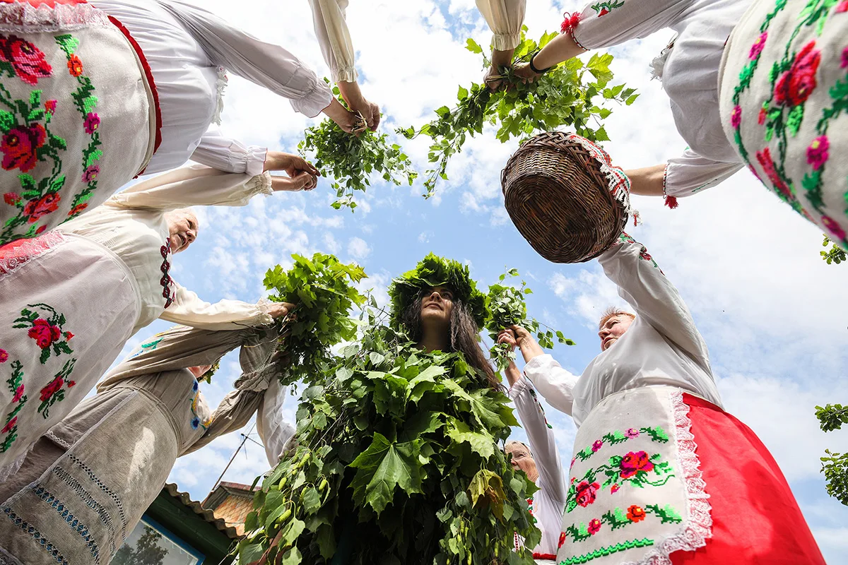 Праздник Троицы в белорусском скансене